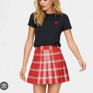 Aritzia Red Plaid Women's Skirt